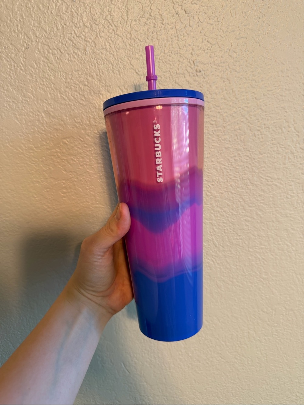 Starbucks Summer 2021 Wave Pink Purple 24 oz Venti Tumbler